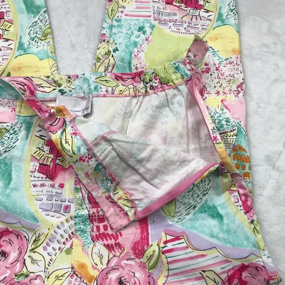 Vintage Susan Graver Womens Multicolor Floral Cafe Capri Pants Medium Cotton - Picture 10 of 12